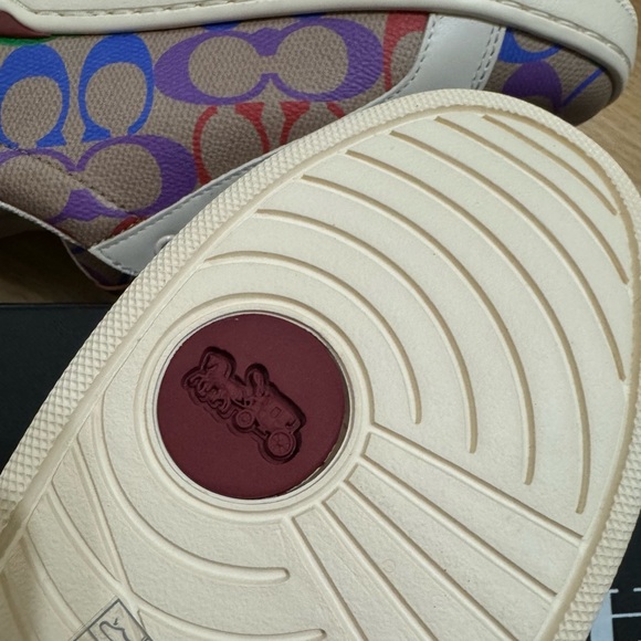 🌈 Coach Lowline Low Top Sneaker In Rainbow Signature Canvas - Picture 9 of 14